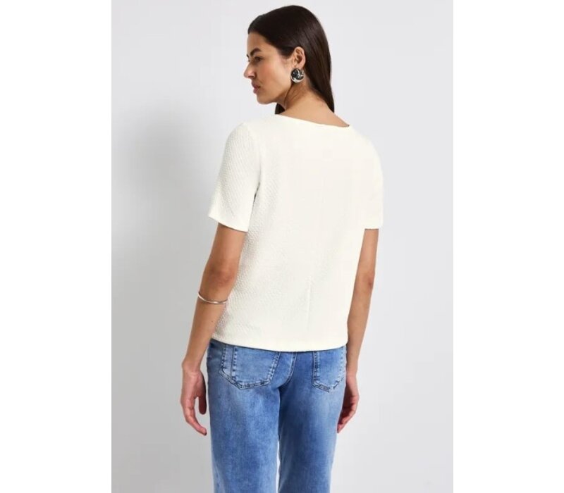 Street One Cosy Structure Shirt Off White