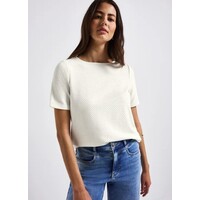 Street One Cosy Structure Shirt Off White