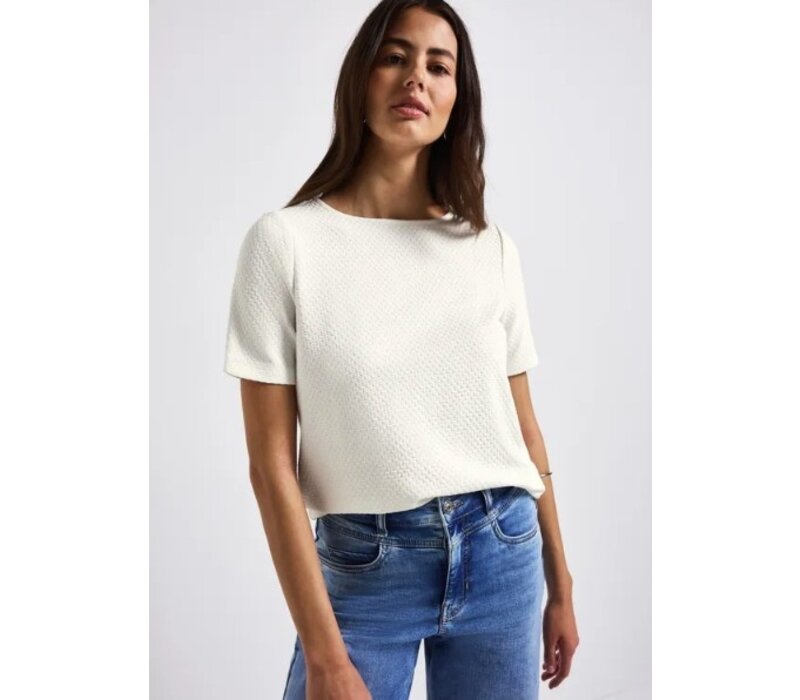 Street One Cosy Structure Shirt Off White