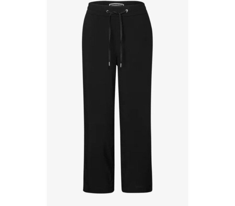 Street One Emee High Waist Wide Leg Black