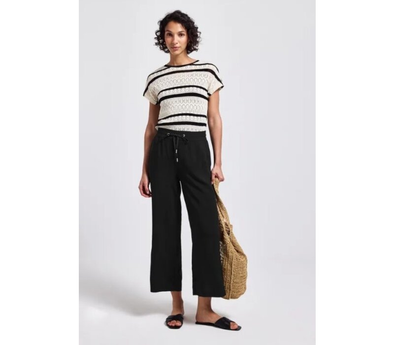 Street One Emee High Waist Wide Leg Black