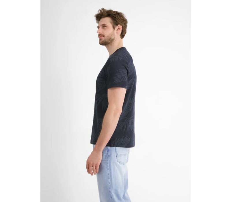 Lerros T-Shirt Serafino Classic Navy