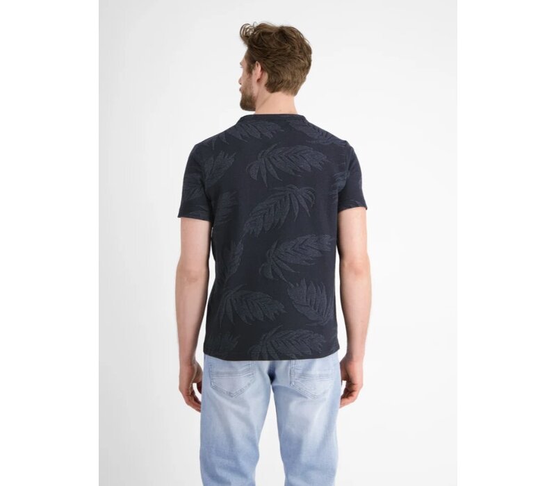 Lerros T-Shirt Serafino Classic Navy