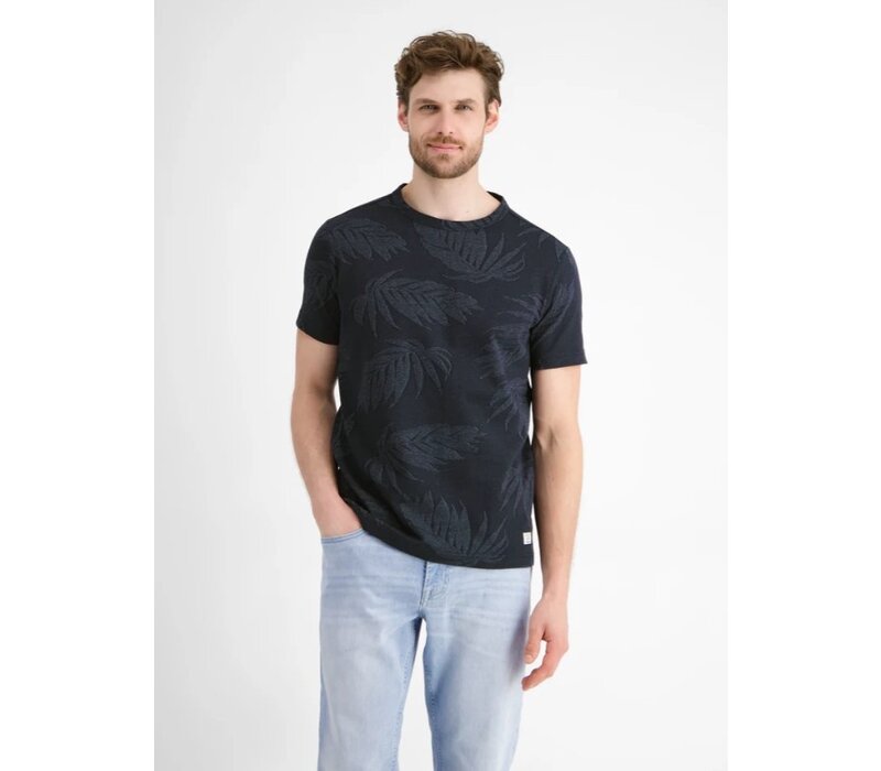 Lerros T-Shirt Serafino Classic Navy