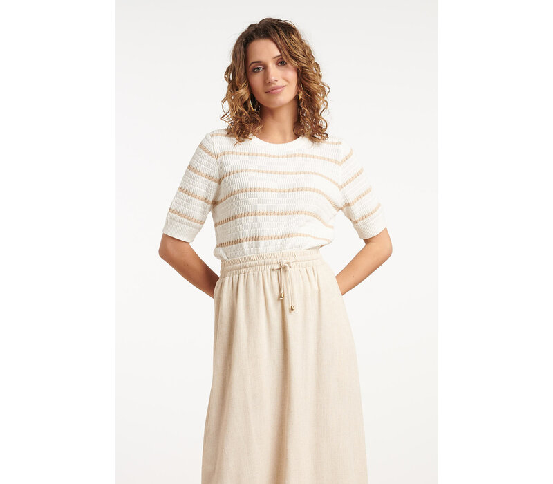 Smashed Lemon Knit Top Off White Sand