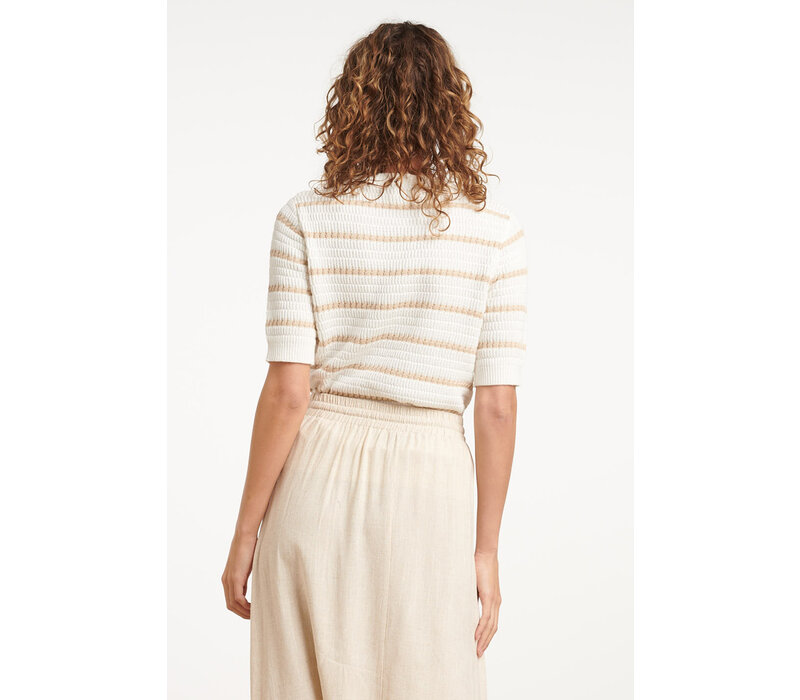 Smashed Lemon Knit Top Off White Sand