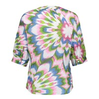 Geisha Top Ecru Lilac Blue