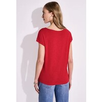 Street One Jersey Shirt with Knot Glory Red