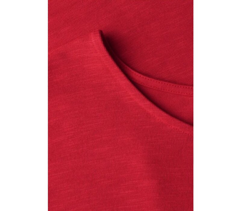 Street One Jersey Shirt with Knot Glory Red
