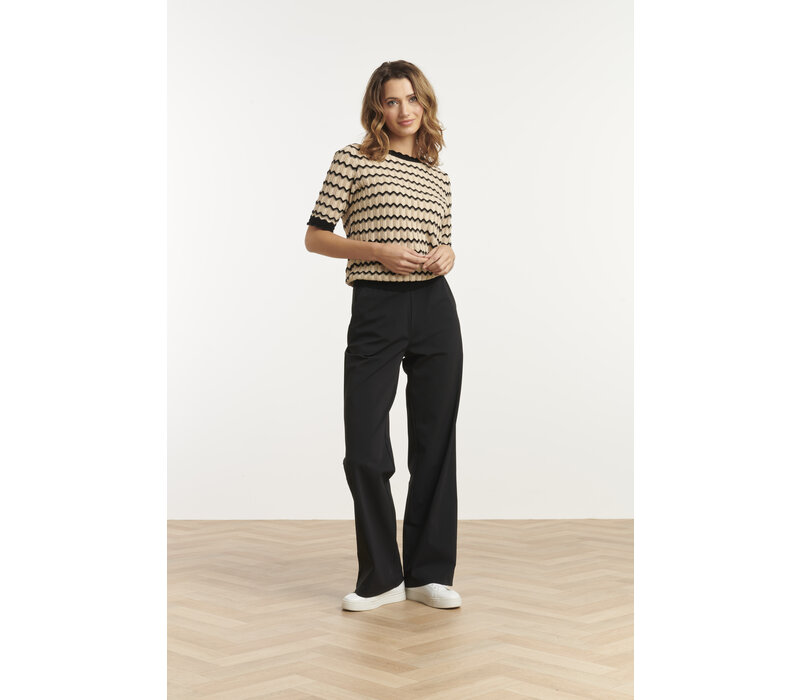 Smashed Lemon Knit Off White Black