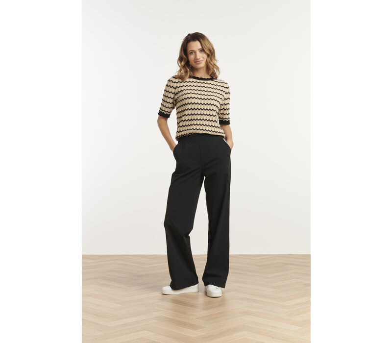 Smashed Lemon Knit Off White Black