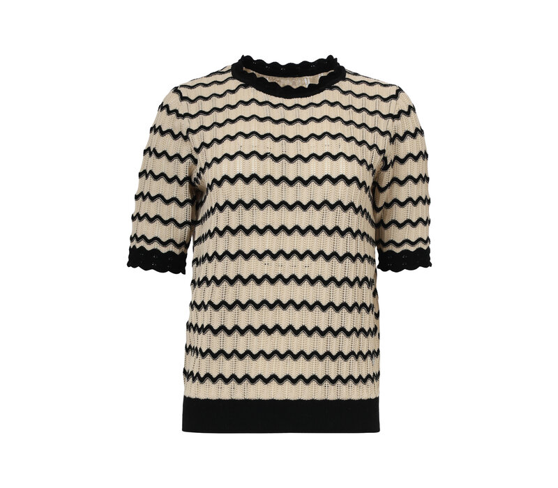 Smashed Lemon Knit Off White Black
