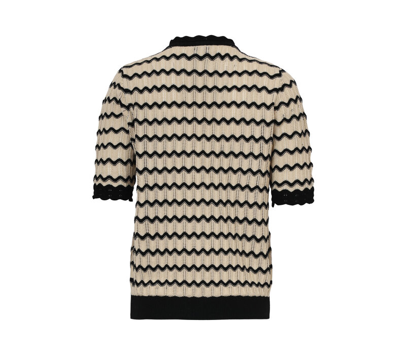 Smashed Lemon Knit Off White Black