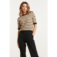 Smashed Lemon Knit Off White Black