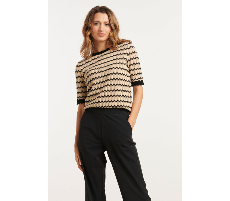 Smashed Lemon Knit Off White Black