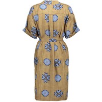 Geisha Dress Camel Blue