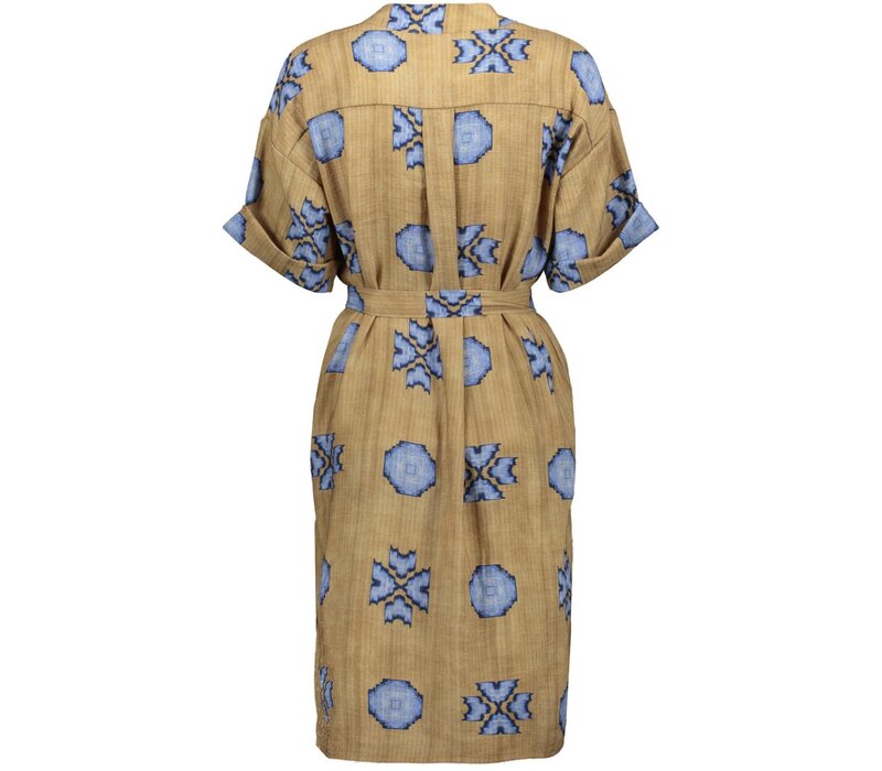 Geisha Dress Camel Blue