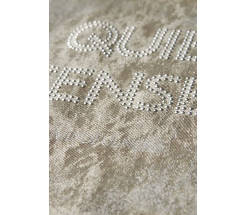 Street One Washed Shirt Stud Wording Coastal Beige