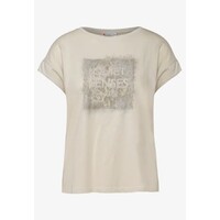 Street One Washed Shirt Stud Wording Coastal Beige