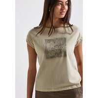 Street One Washed Shirt Stud Wording Coastal Beige