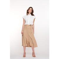 Geisha Blouse Lurex Hearts Off White Gold