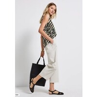 Street One Printed Basic Top Pine Grove Green