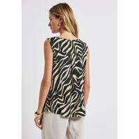 Street One Printed Basic Top Pine Grove Green