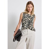 Street One Printed Basic Top Pine Grove Green