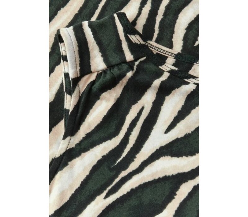 Street One Printed Basic Top Pine Grove Green