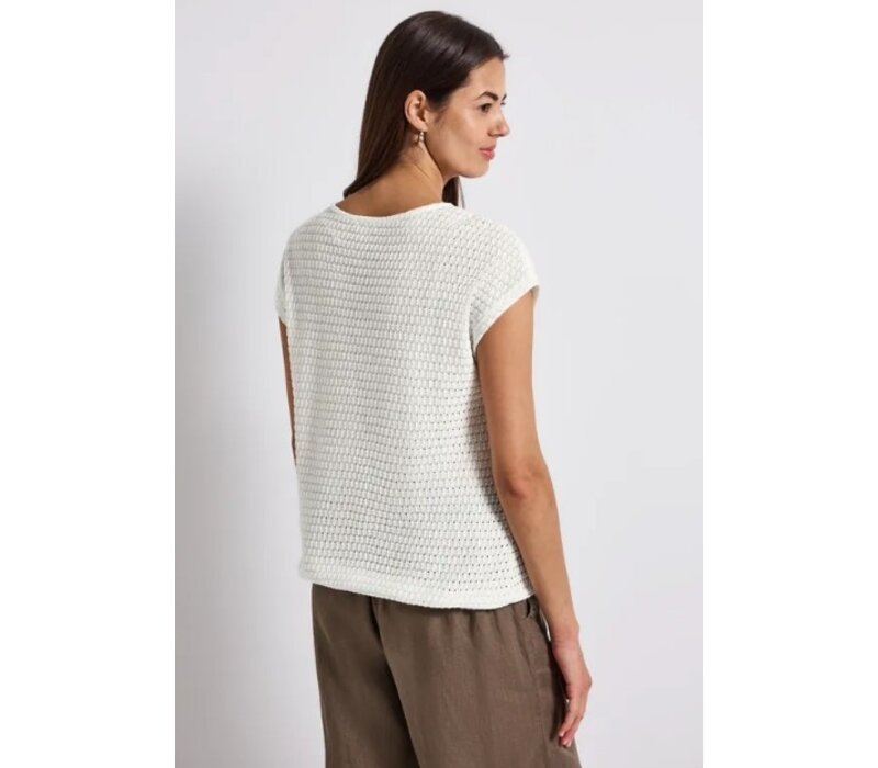 Street One Structure Shirt Off White