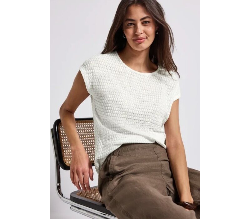 Street One Structure Shirt Off White
