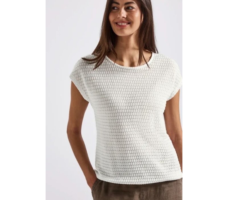 Street One Structure Shirt Off White