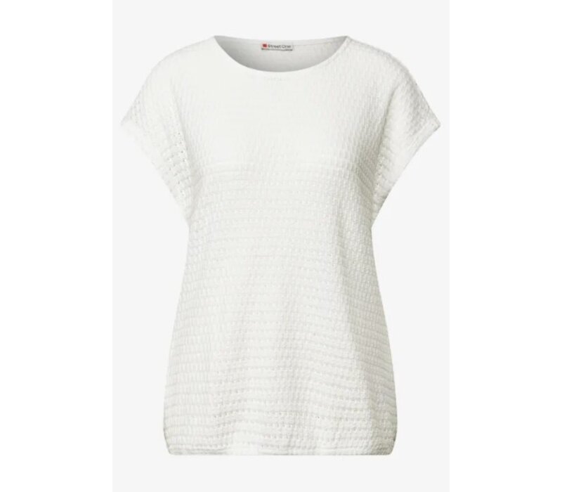 Street One Structure Shirt Off White