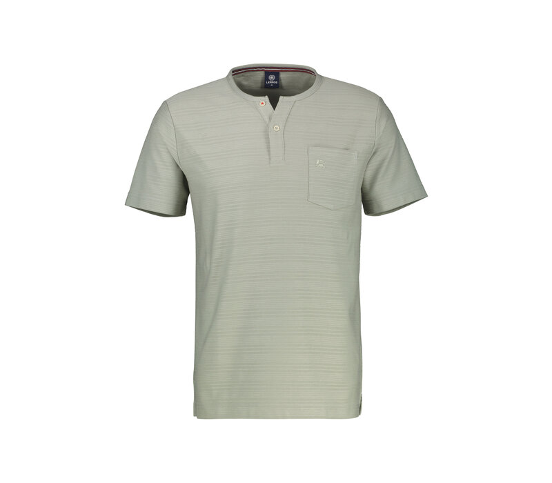 Lerros T-Shirt Serafino Tinted Grey