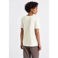 Street One Shiny Partprint Shirt Off White
