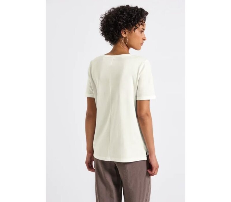Street One Shiny Partprint Shirt Off White