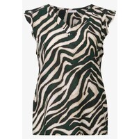 Street One Printed Volant Top Pine Grove Green