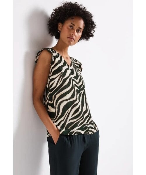 StreetOne Street One Printed Volant Top