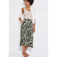 Street One Midi Button Skirt Pine Grove Green