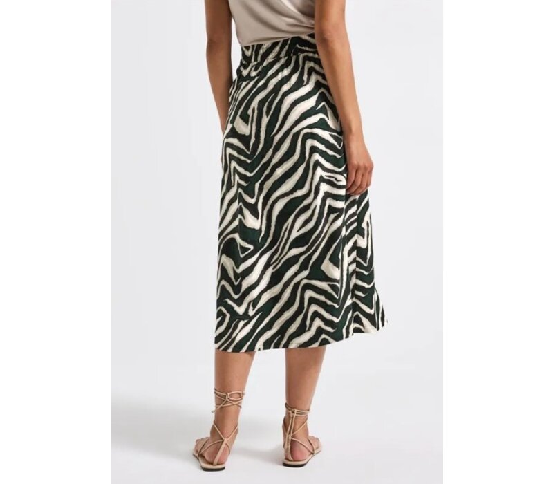 Street One Midi Button Skirt Pine Grove Green