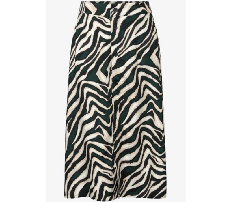 Street One Midi Button Skirt Pine Grove Green