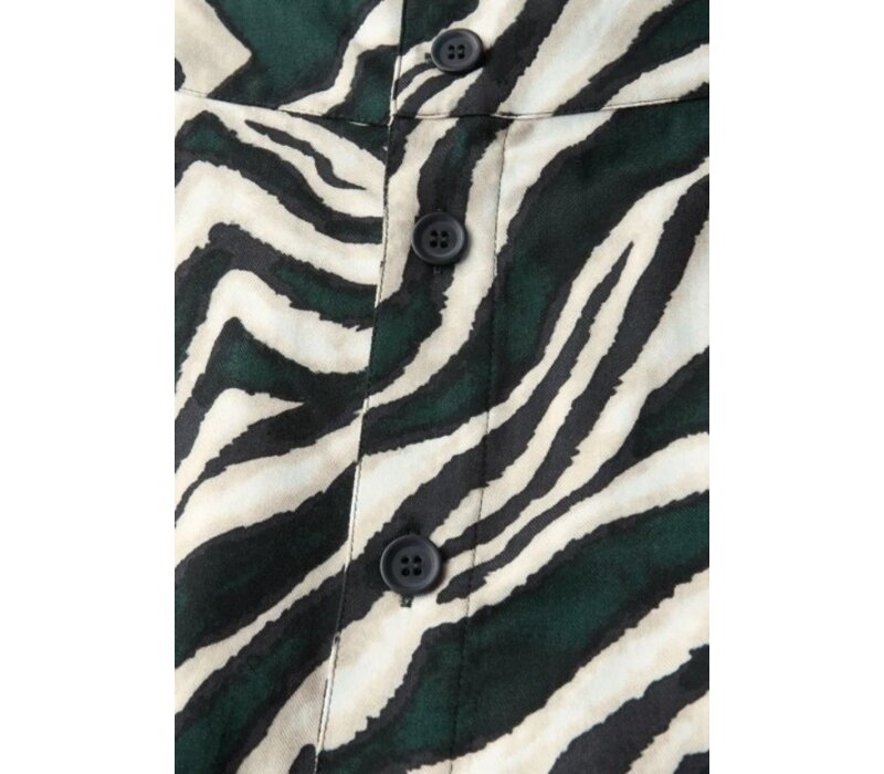Street One Midi Button Skirt Pine Grove Green