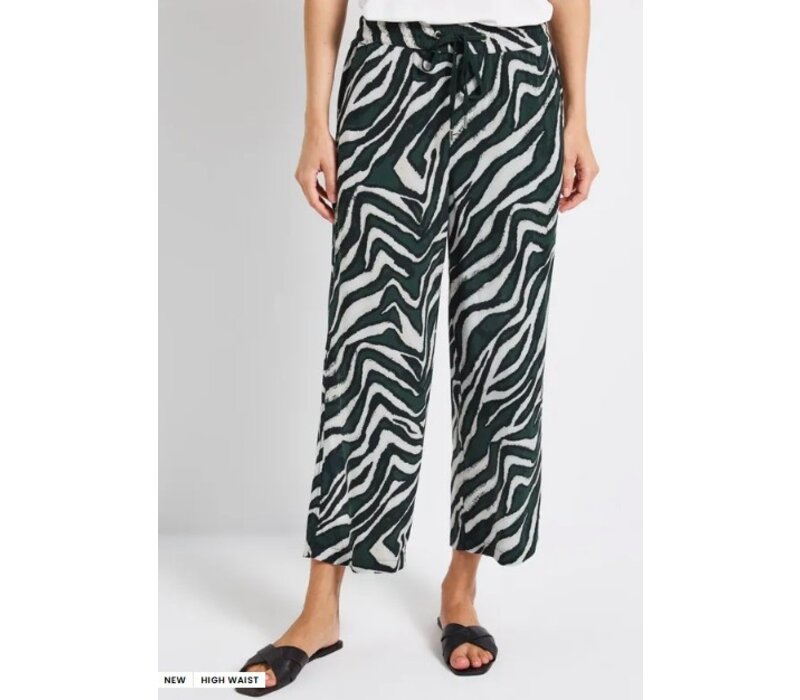 Street One Emee High Waist Wide Leg Pine Grove Green