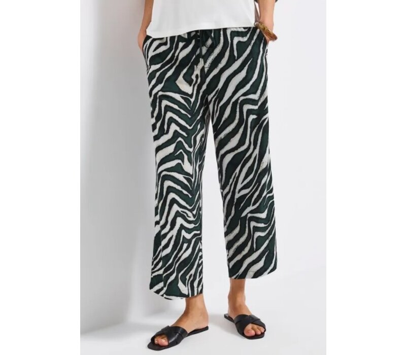 Street One Emee High Waist Wide Leg Pine Grove Green