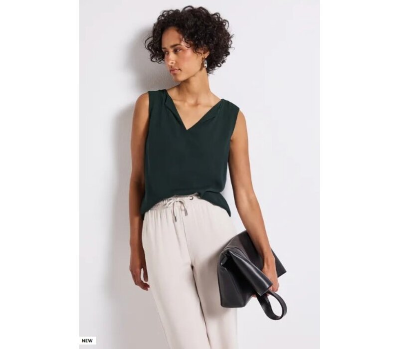 Street One Mat Mix Top Flap Detail Pine Grove Green