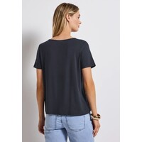 Street One Jersey Shirt Deco Detail Deepwater Blue