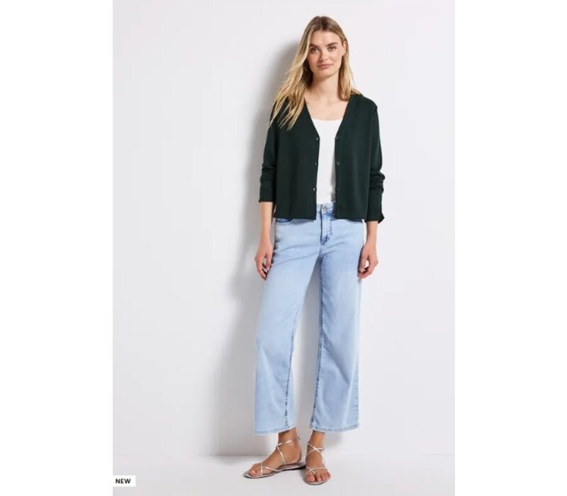 Street One Silk Look Short Jacket Pine Grove Green