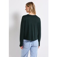 Street One Silk Look Short Jacket Pine Grove Green