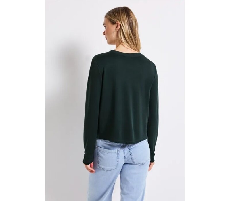 Street One Silk Look Short Jacket Pine Grove Green
