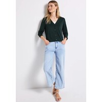 Street One Silk Look Short Jacket Pine Grove Green